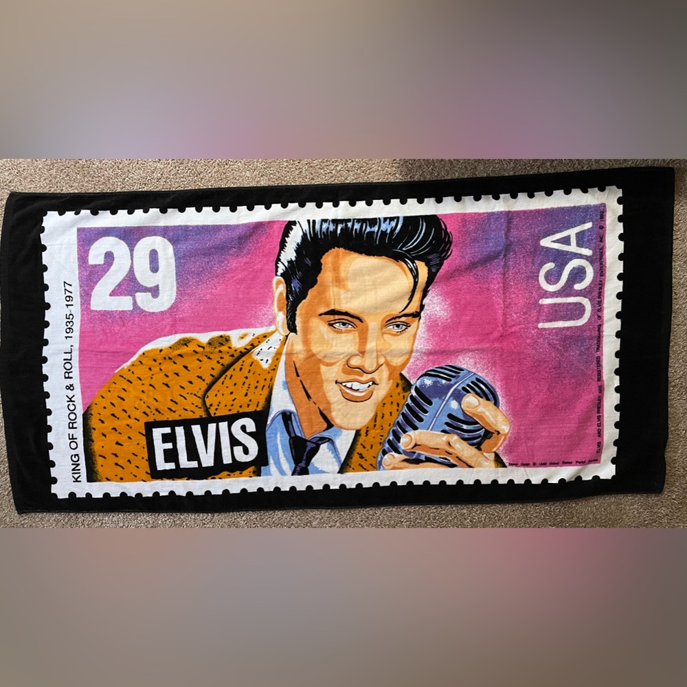 Elvis Presley towel, vintage 1992